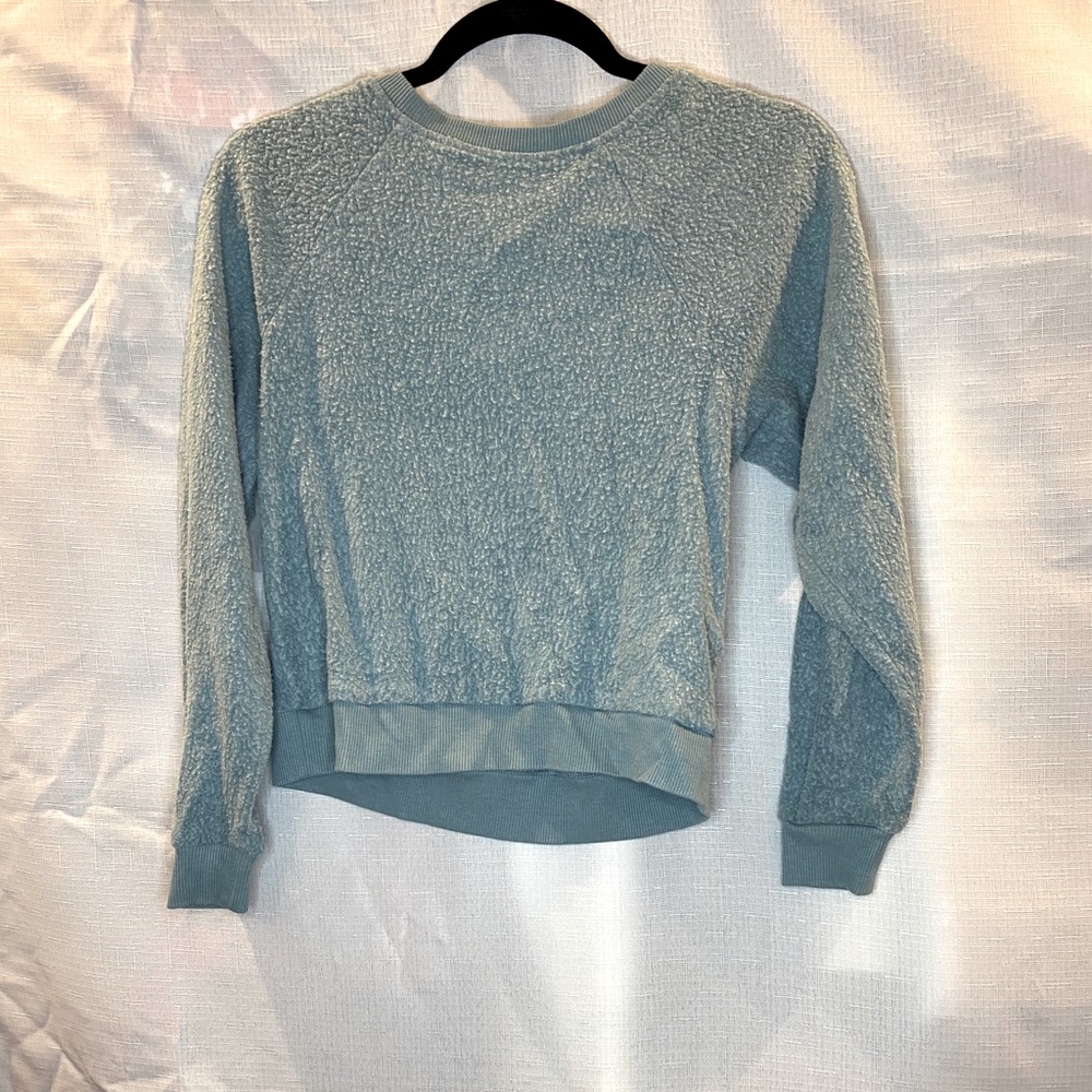 Fuzzy Blue Crew Neck